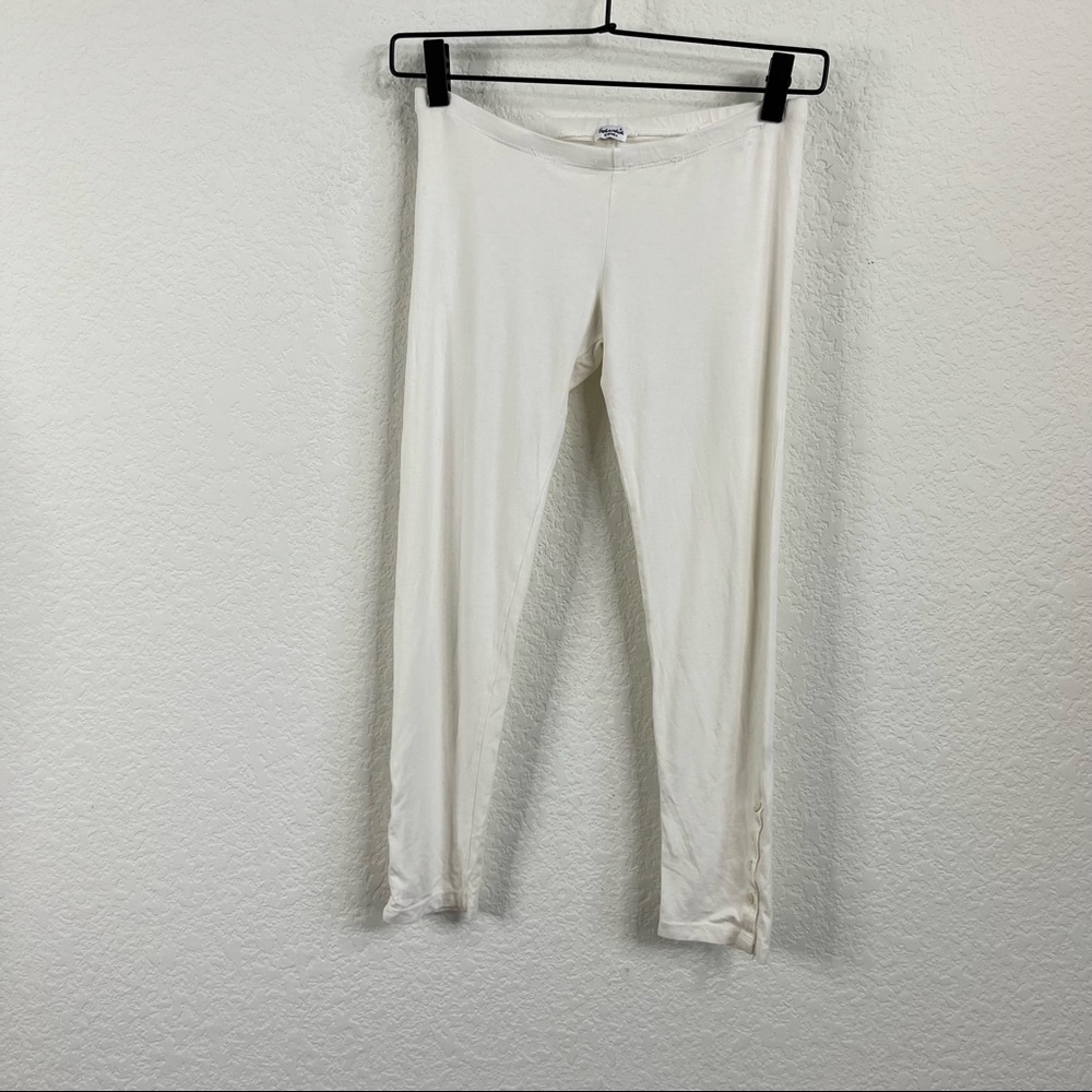 Splendid Button Hem Cropped Leggings